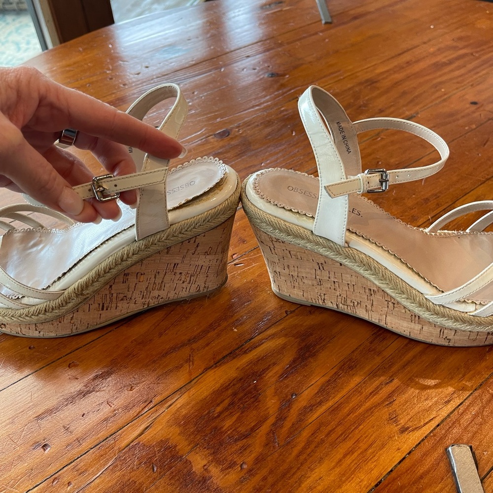 Obsession Rules Strappy Cork Platform Wedges - image 5